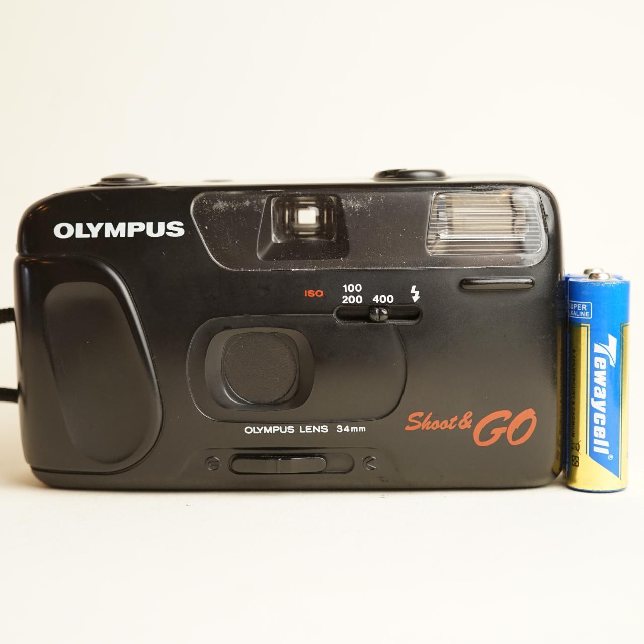 Olympus Shoot & Go Film Camera | 35mm Point and Shoot | Tested & Working | Black