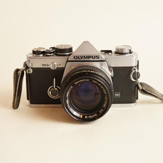 Olympus OM-2N 35mm SLR Film Camera | Tested & Working | Black & Silver