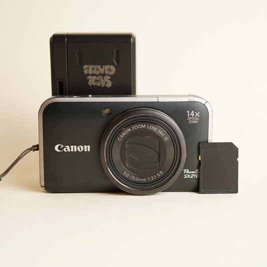 Canon PowerShot SX210 IS Digital Camera | 14.1MP | Read Description | Silver & Black