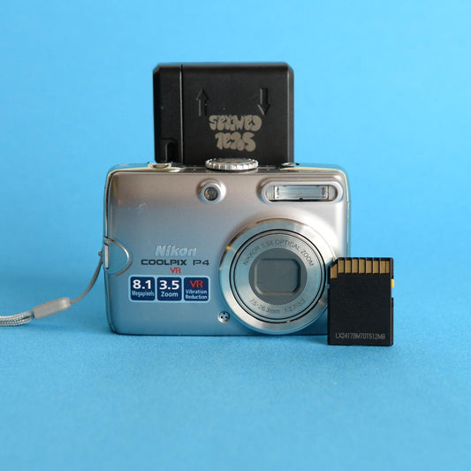 Nikon Coolpix P4 | 8.1MP Digital Camera | Tested & Working | Silver