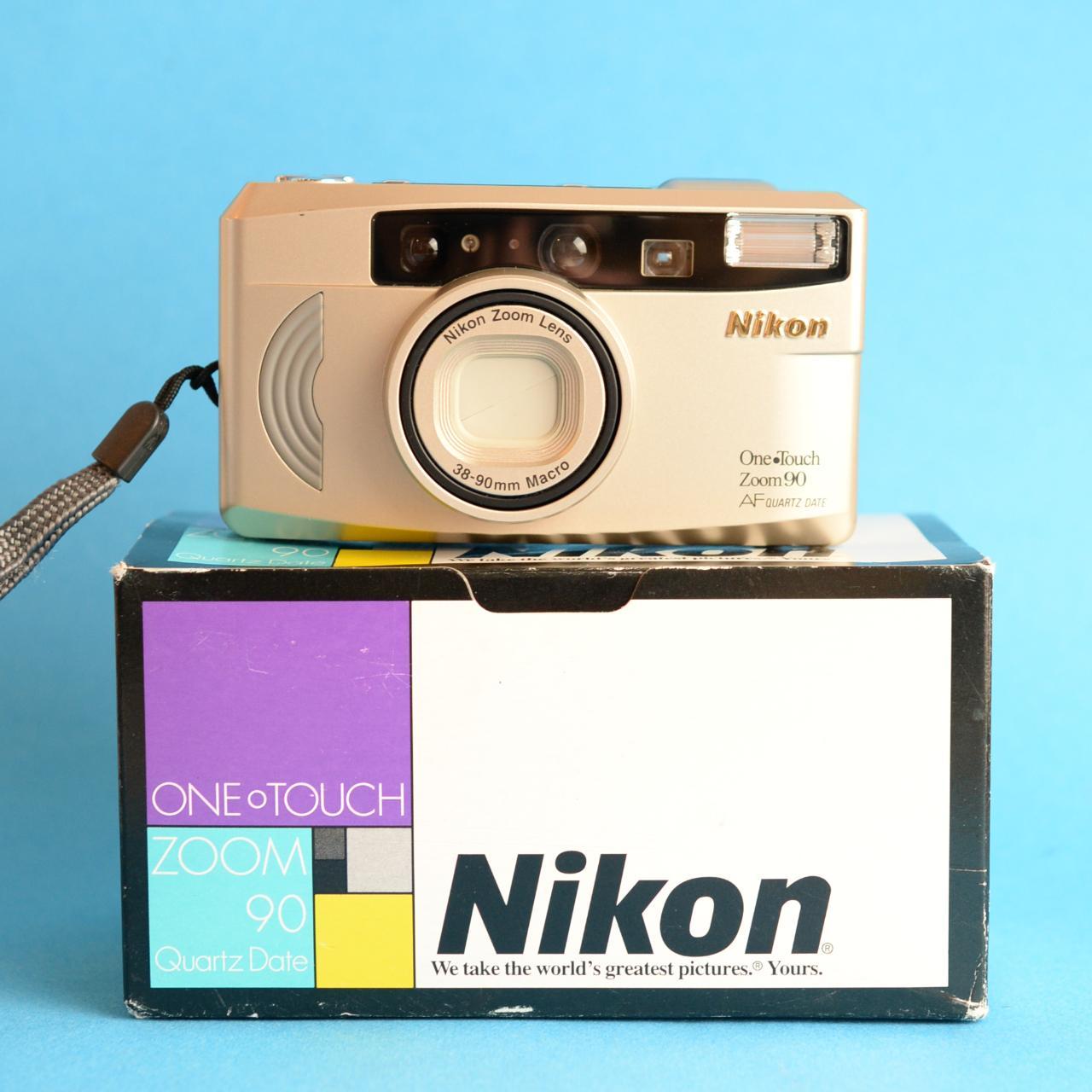 Nikon One Touch Zoom 90 Film Camera | 35mm Point & Shoot | Tested & Working w/Warranty | Silver