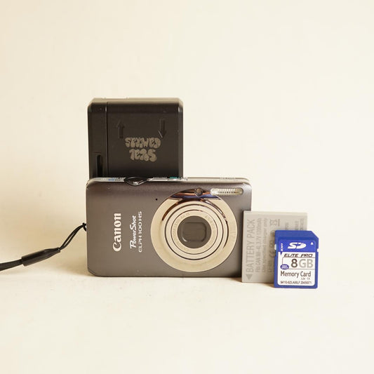 Canon PowerShot ELPH 100 HS Digital Camera | 12.1MP | Tested & Working | Grey