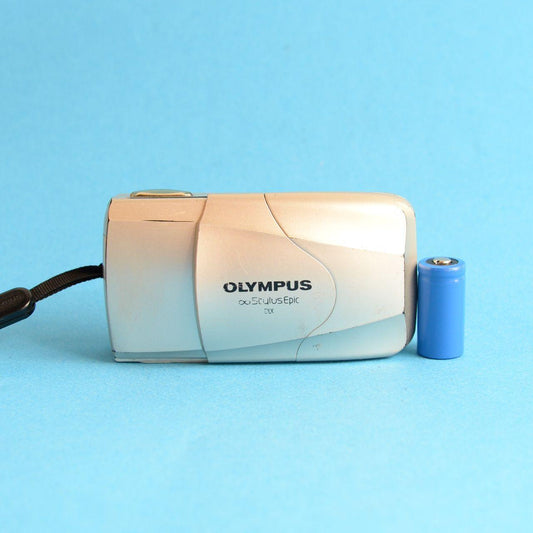 Olympus Infinity Stylus Epic MJU II Film Camera | 35mm Point & Shoot | Tested & Working | Silver