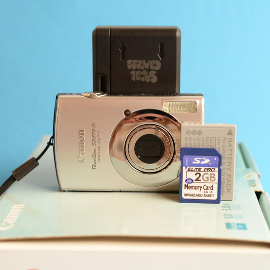 Canon PowerShot SD870 IS Digital Camera | 8.0MP | Tested & Working | Silver