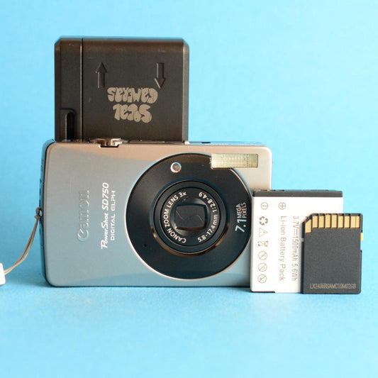 Canon PowerShot SD750 Digital Camera | 7.1MP | Tested & Working | Silver