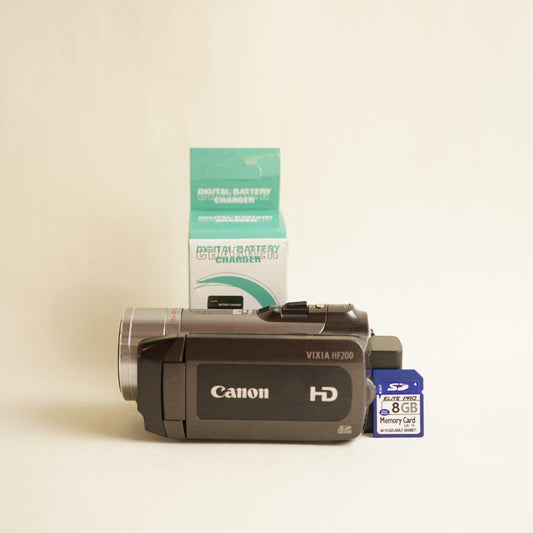 Canon VIXIA HF200 Digital Camcorder | Tested & Working | Grey