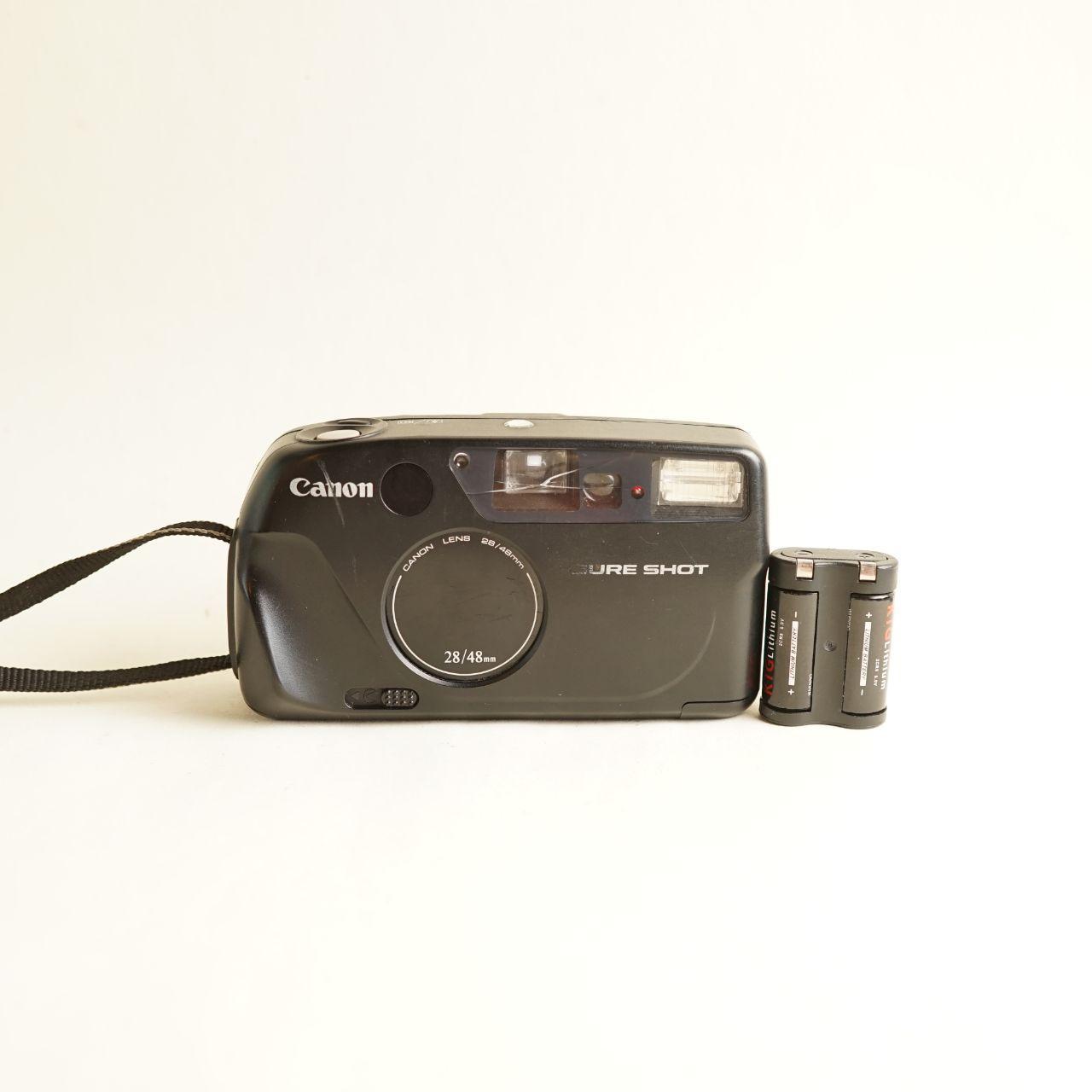 Canon Sure Shot Film Camera | 35mm Point & Shoot | Tested & Working | Black