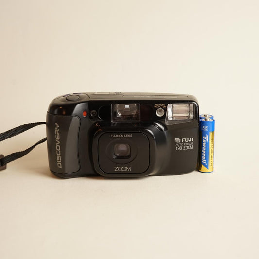 Fujifilm Discovery 190 Zoom Film Camera | 35mm Point & Shoot | Tested & Working | Black