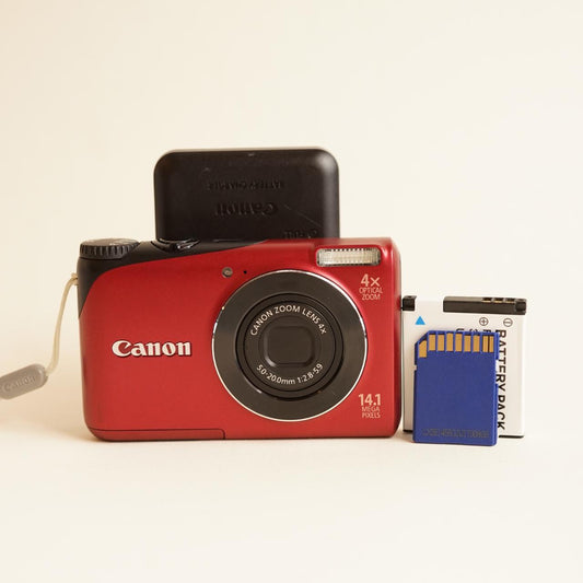 Canon PowerShot A2200 Digital Camera | 14MP | Tested & Working | Red