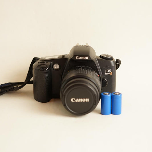Canon EOS Rebel G Film Camera with Canon 35–80mm Lens | 35mm SLR | Tested & Working | Silver & Black
