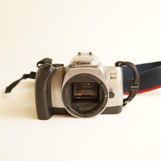 Canon EOS Rebel K2 Film Camera | 35mm SLR | Tested & Working | Silver & Black