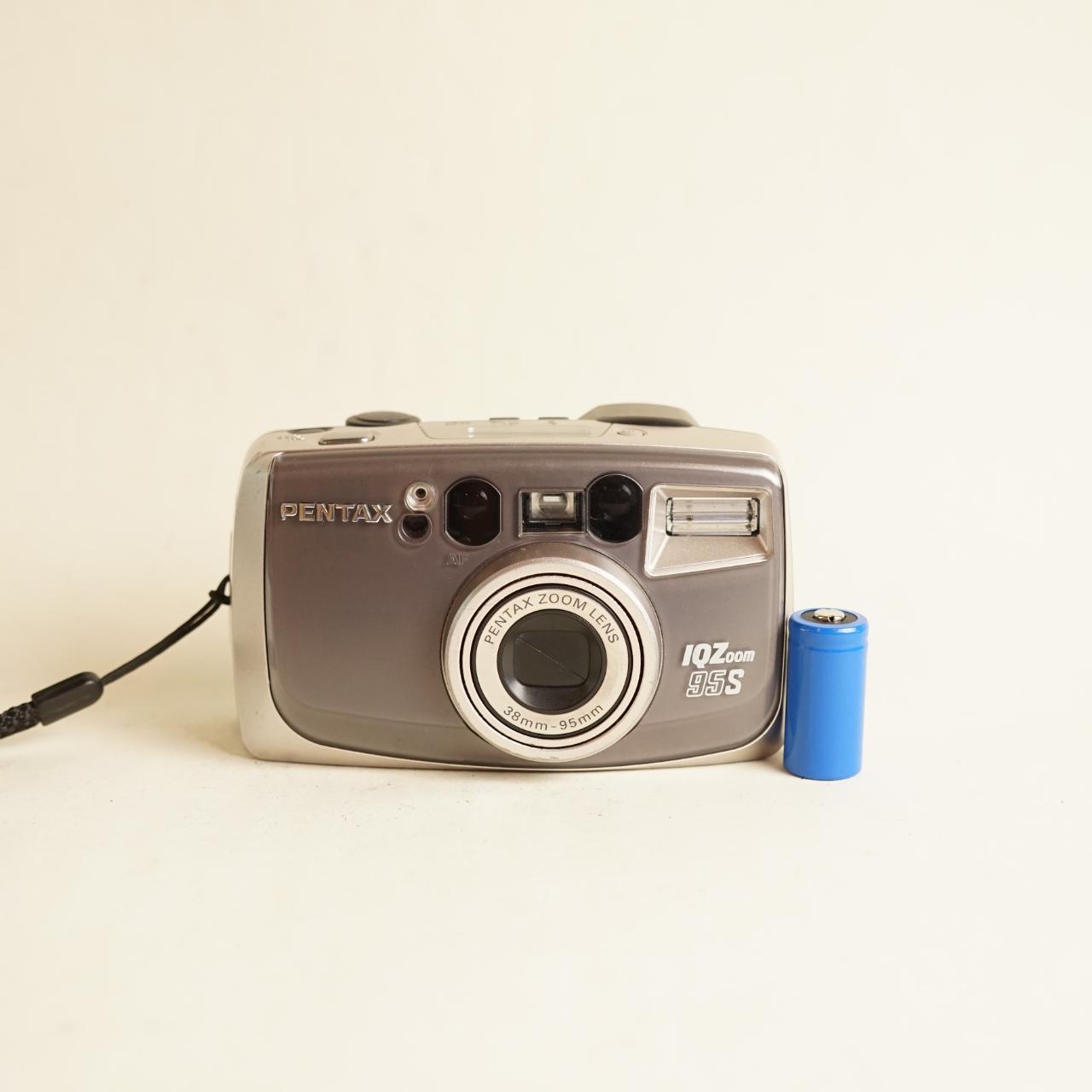 Pentax IQZoom 95S Film Camera | 35mm Point & Shoot | Tested & Working | Black