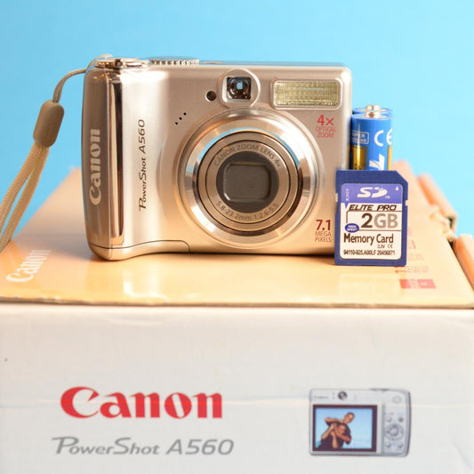 Canon PowerShot A560 Digital Camera | 7.1MP | Tested & Working | Silver