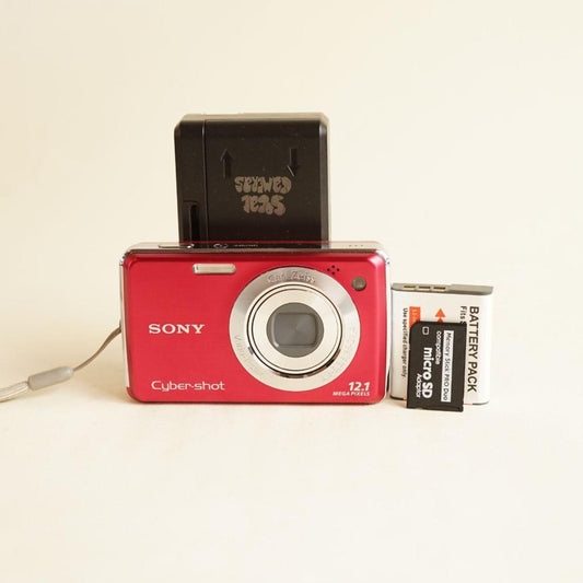 Sony Cyber-shot DSC-W230 Digital Camera | 12.1MP | Tested & Working | Red