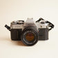 Canon AE-1 Film Camera | 35mm SLR Camera w/ 50mm Lens | Tested & Working | Black & Silver