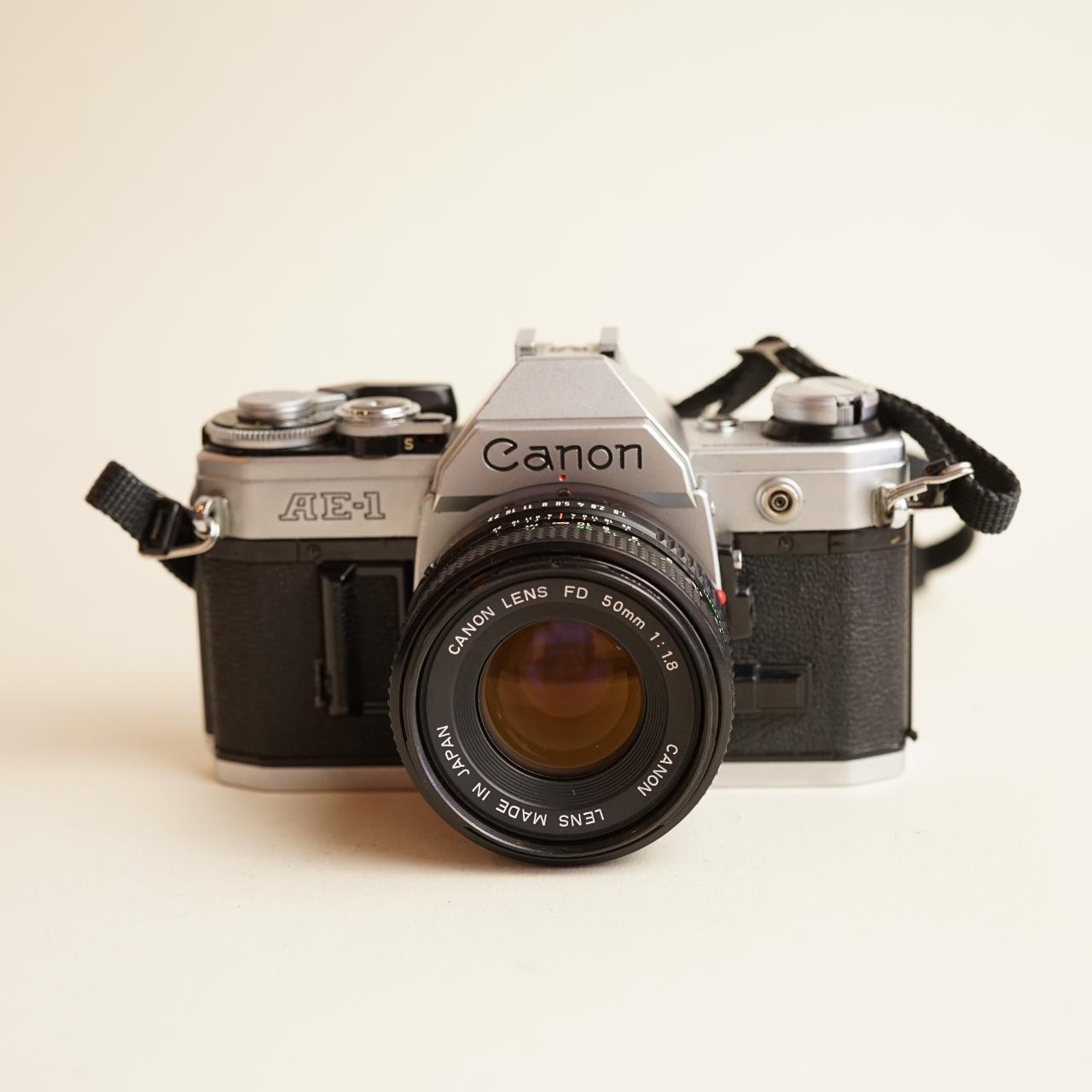 Canon AE-1 Film Camera | 35mm SLR Camera w/ 50mm Lens | Tested & Working | Black & Silver