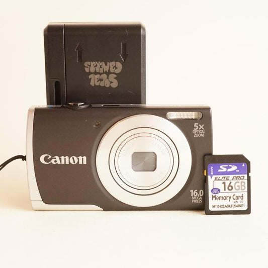 Canon PowerShot A2500 Digital Camera | 16MP | Tested & Working | Black