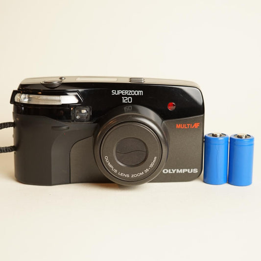 Olympus Superzoom 120 | 35mm Film Camera | Read Description | Black & Grey
