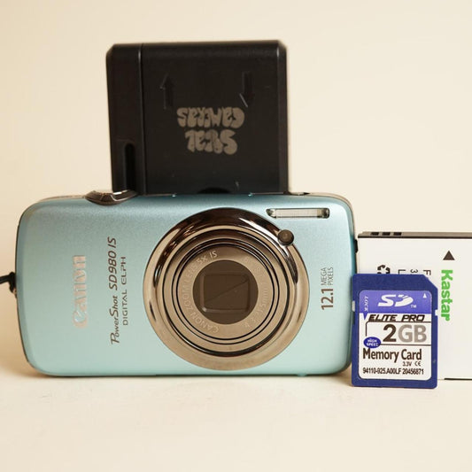 Canon PowerShot SD980 Digital Camera | 12.1MP | Test & Working | Blue