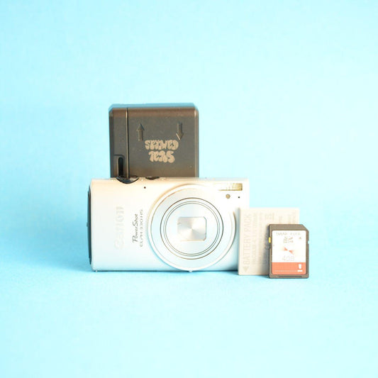 Canon PowerShot ELPH 330 HS Digital Camera | 12.1MP | Tested & Working | Silver