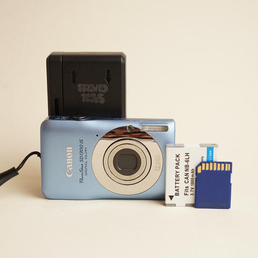 Canon PowerShot SD1300 IS | 12.1MP | Tested & Working | Blue