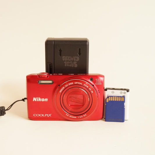 Nikon Coolpix S6800 Digital Camera | 16MP | Tested & Working | Red