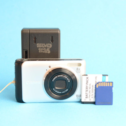 Canon PowerShot A3000 IS Digital Camera | 10.0MP | Tested & Working | Silver