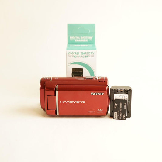 Sony Handycam DCR-SX40 Digital Camcorder | Tested & Working | Red