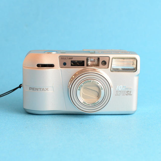 Pentax IQZoom 170SL Film Camera | 35mm Point & Shoot | Tested & Working | Silver