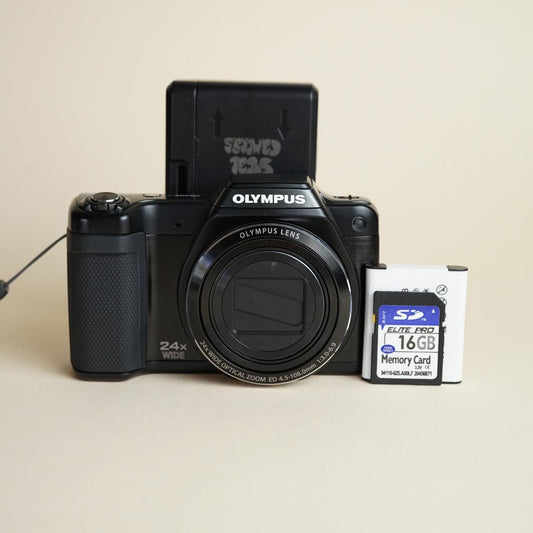 Olympus Stylus SZ-15 | 16MP Digital Camera | Tested & Working | Black