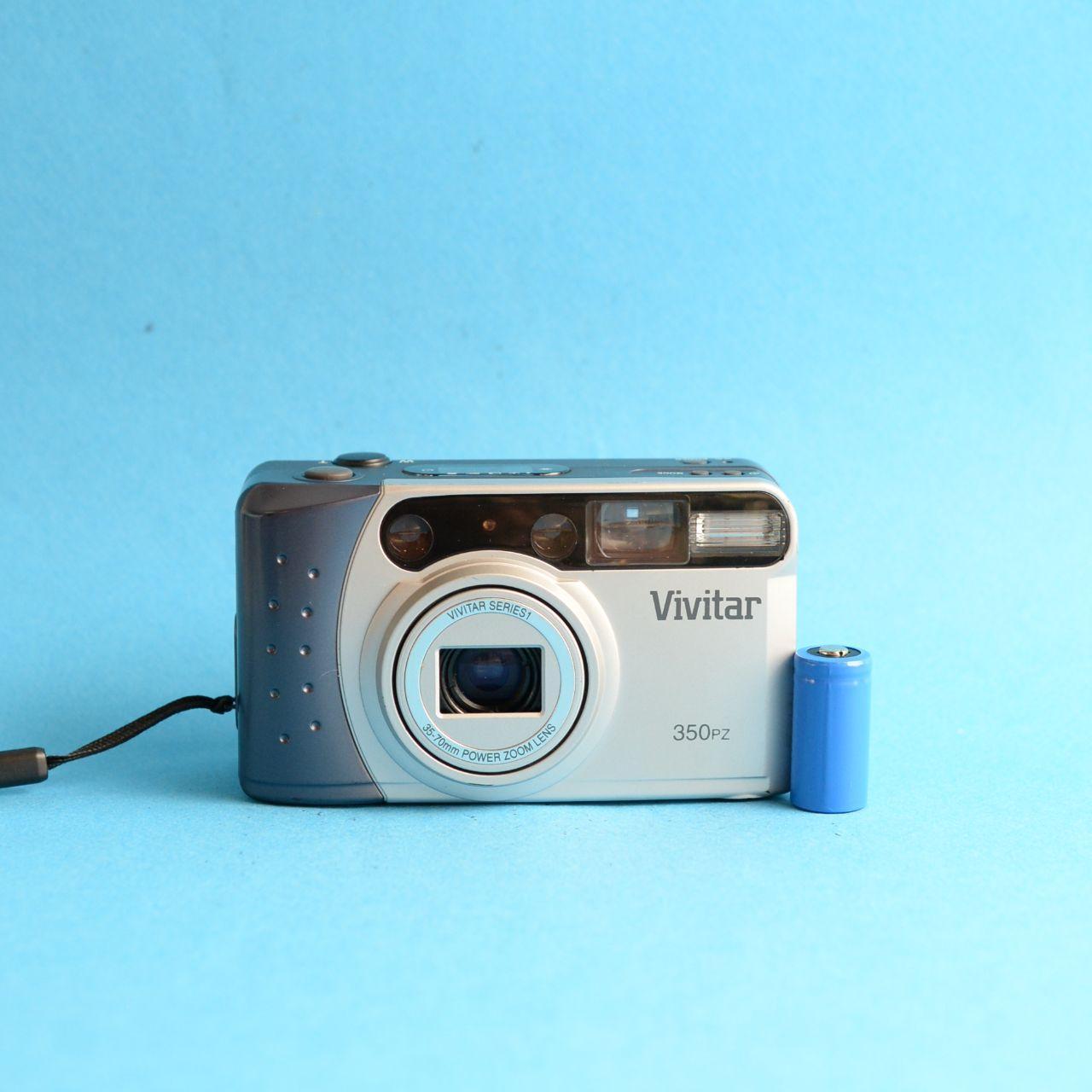 Vivitar 350PZ Film Camera | 35mm Point & Shoot | Tested & Working | Silver