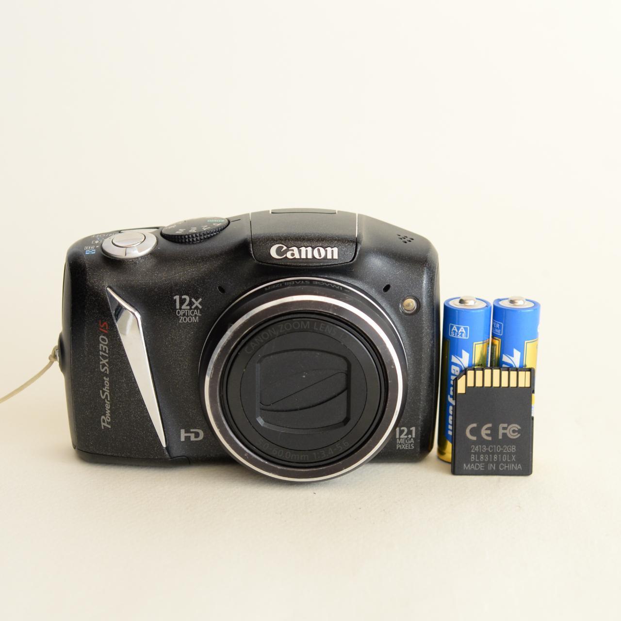 Canon PowerShot SX130 IS | 12.1MP Digital camera with SD card | Black