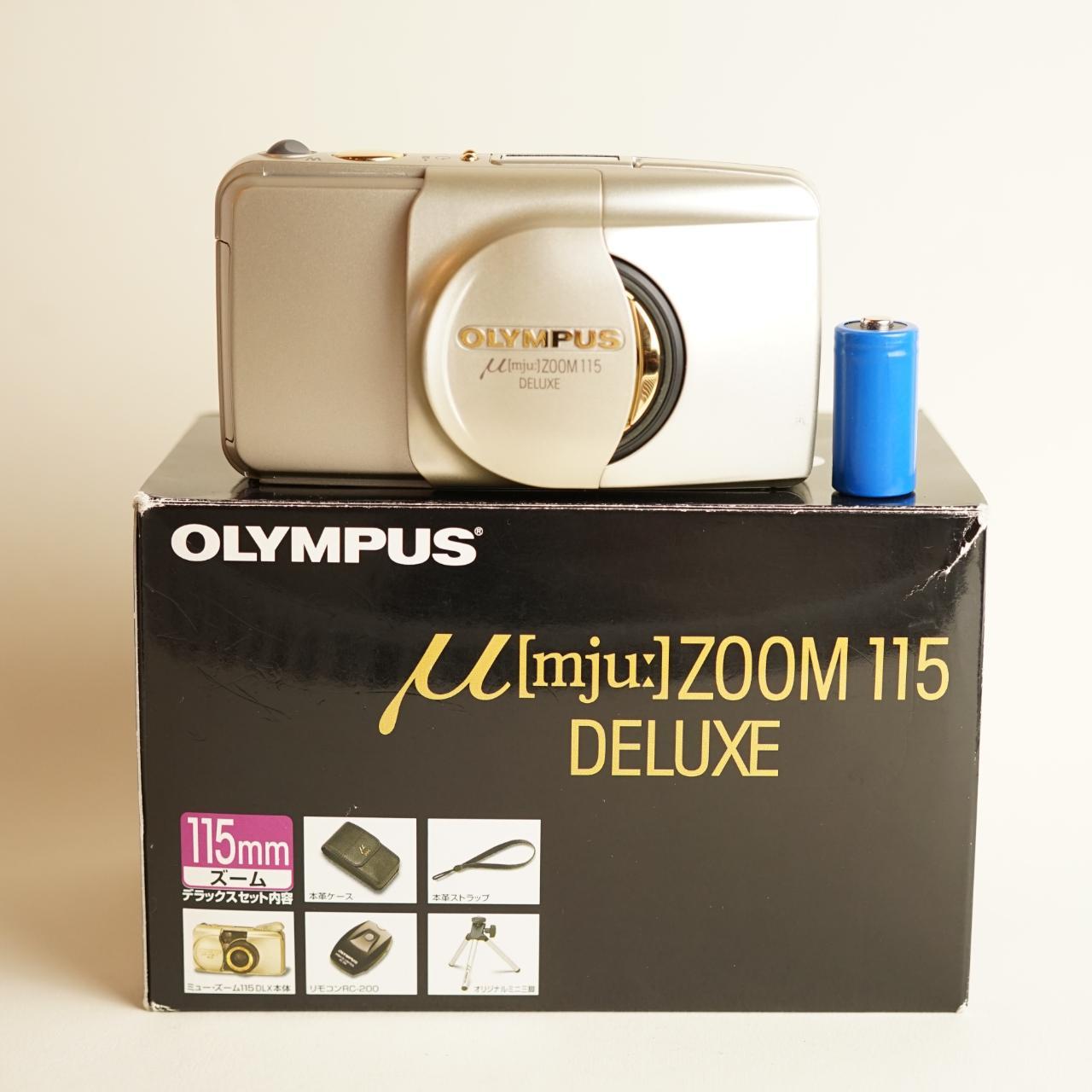 Olympus Mju Zoom 115 Deluxe 35mm Film Camera | Tested & Working | Silver