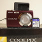 Nikon CoolPix S220 Digital Camera | 10MP | Tested & working | Burgundy