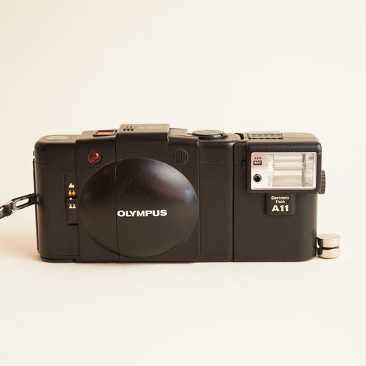 Olympus XA2 Film Camera w/ A11 Flash | 35mm Point & Shoot | Tested & Working | Black