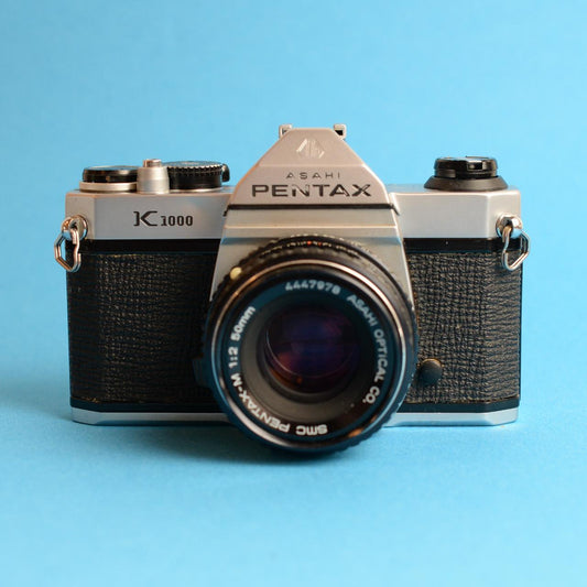 Asahi Pentax K1000 Film Camera | FULL CLA | 35mm SLR | Tested & Working | Silver & Black