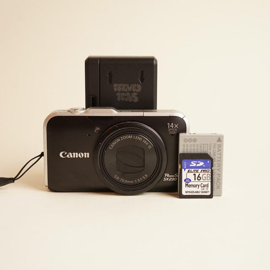 Canon PowerShot SX230 HS Digital Camera | 12.1MP | Tested & Working | Black