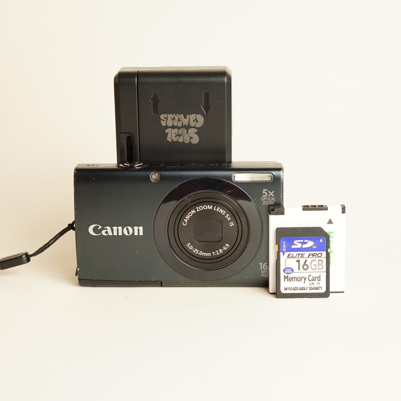 Canon PowerShot A3400 Digital Camera | 16MP | Tested & Working | Black