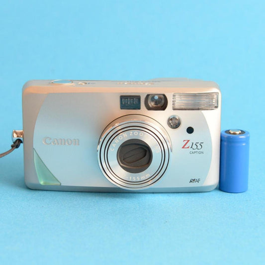 Canon Sure Shot Z155 Film Camera | 35mm Point & Shoot | Tested & Working | Silver