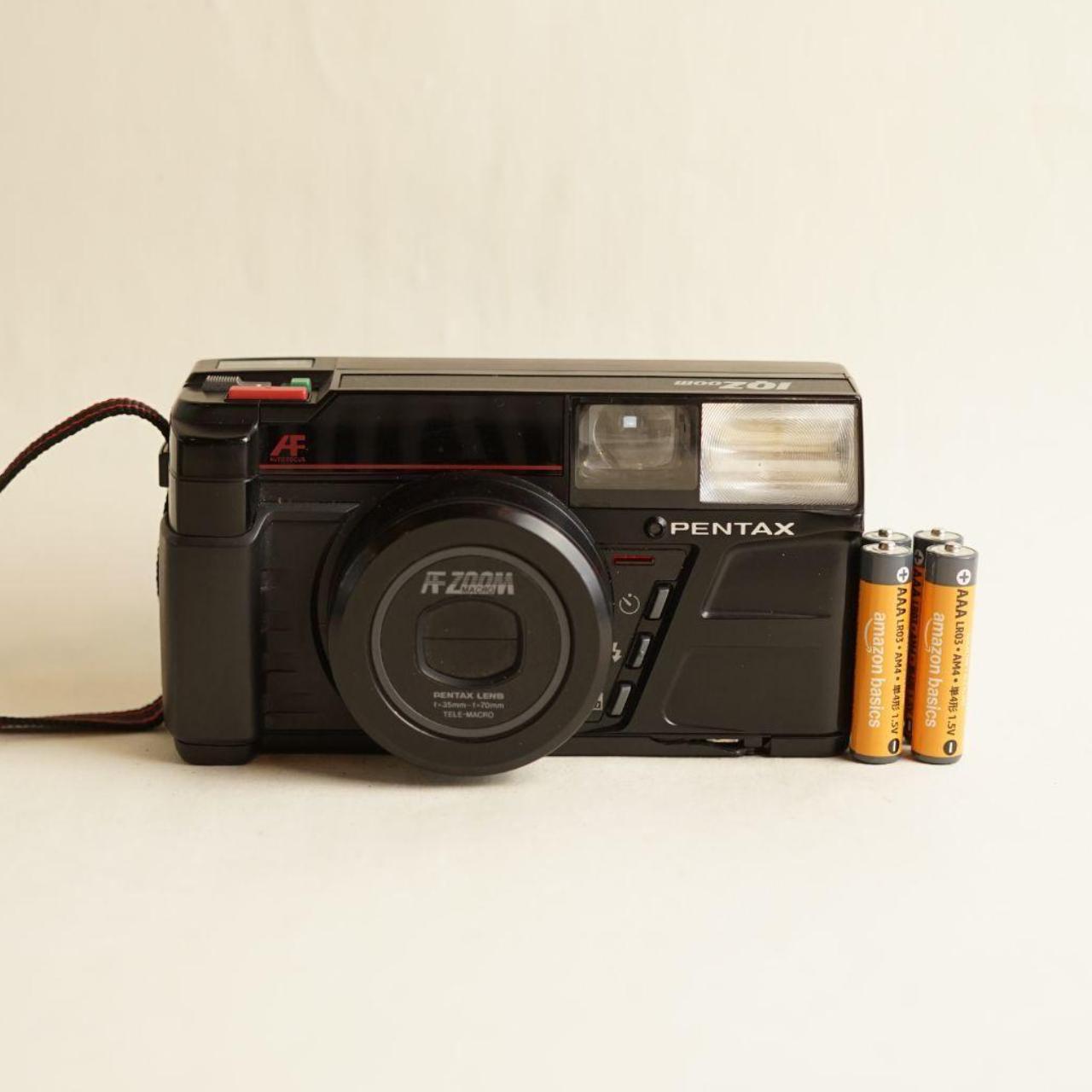 Pentax IQZoom Film Camera | 35mm Point & Shoot | Tested & Working | Black