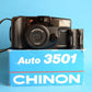 Chinon Auto 3501 Film Camera | 35mm Point & Shoot | Tested & Working w/Warranty | Black