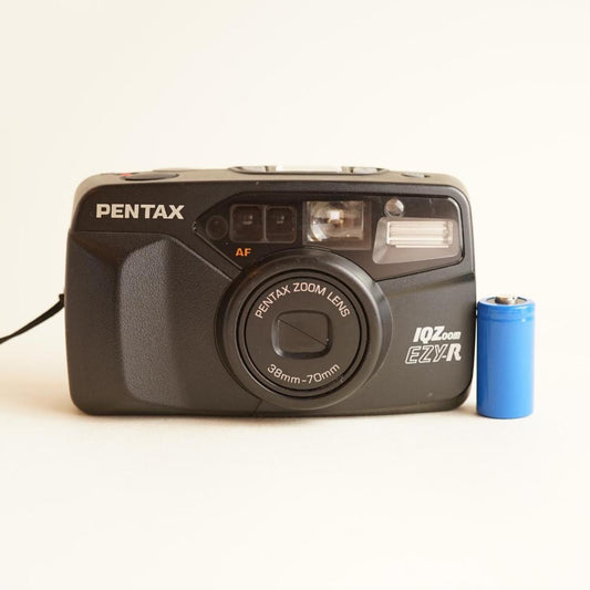 Pentax IQZoom EZY-R Film Camera | 35mm Point & Shoot | Tested & Working | Black