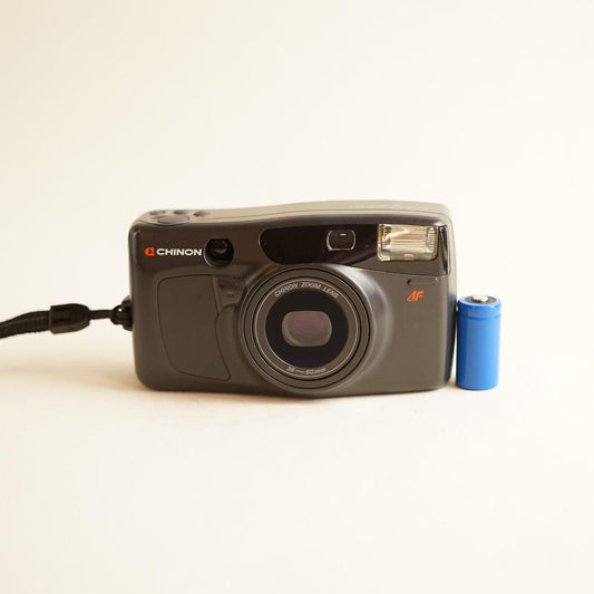 Chinon Pocket Zoom Film Camera | 35mm Point & Shoot | Tested & Working | Black