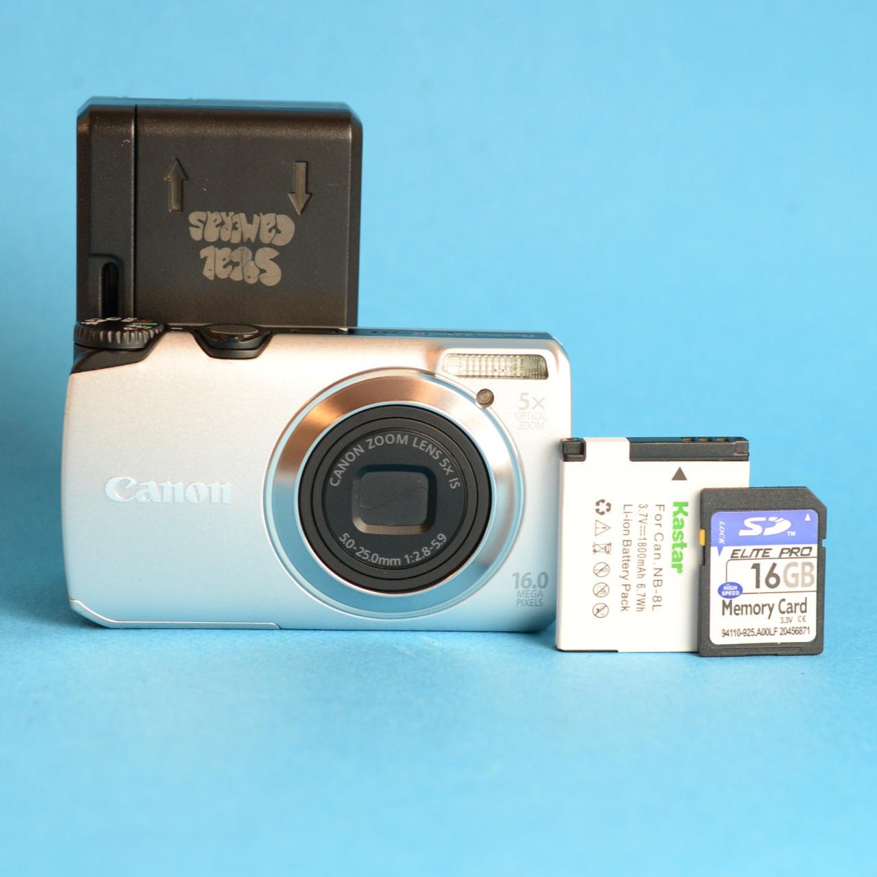 Canon PowerShot A3300 IS Digital Camera | 16MP | Test & Working | Silver + Black