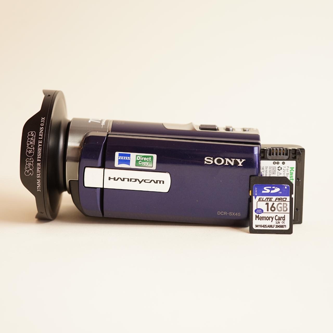 Sony Handycam DCR-SX45 Digital Camcorder | 3MP Stills | Tested & Working | Blue