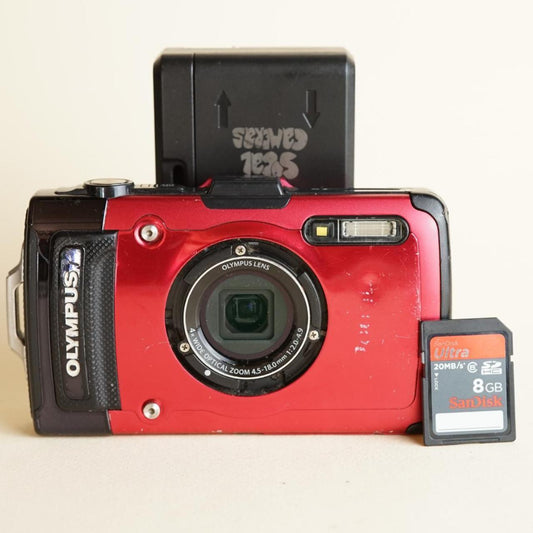 Olympus Tough TG-2 iHS | 12MP Digital Camera | Tested & Working | Red