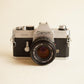 Canon TX 35mm SLR Film Camera with Canon FD 50mm f/1.8 Lens | Tested & Working | Silver & Black
