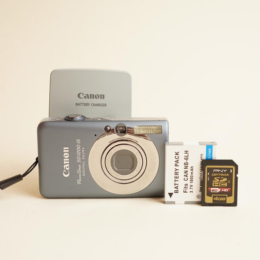Canon PowerShot SD1200 IS Digital Camera | 10MP | Tested & Working | Grey