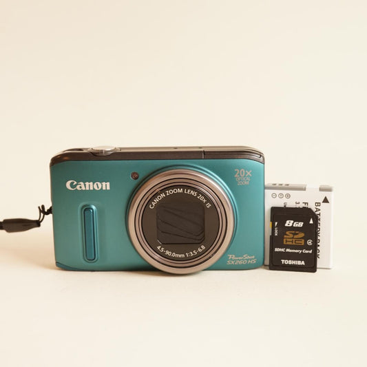 Canon PowerShot SX260 HS Digital Camera | 12.1MP | Tested & Working | Blue