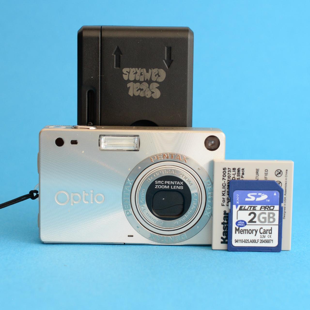 Pentax Optio S4 Digital Camera | 4MP | Tested & Working | Silver